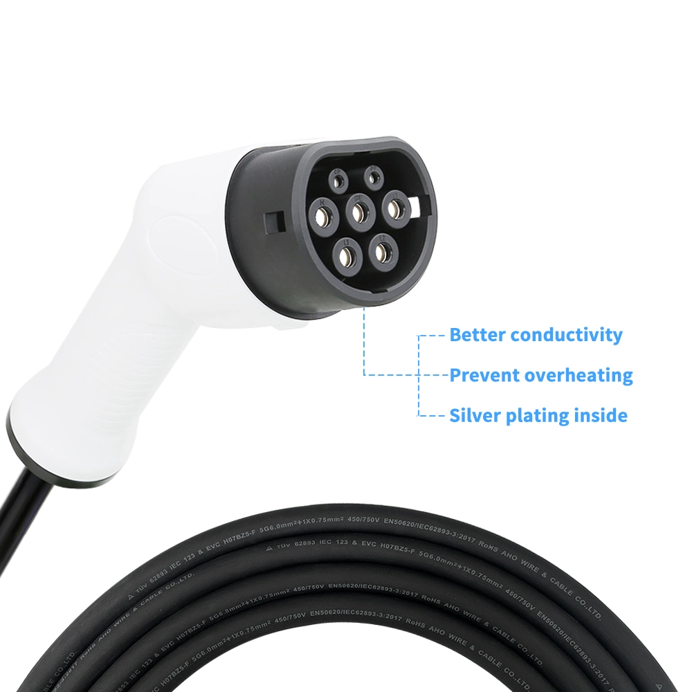 Mode 3 EV Charging Cable Type2 to Type2 IEC62196-2 Adapter for Electric Car