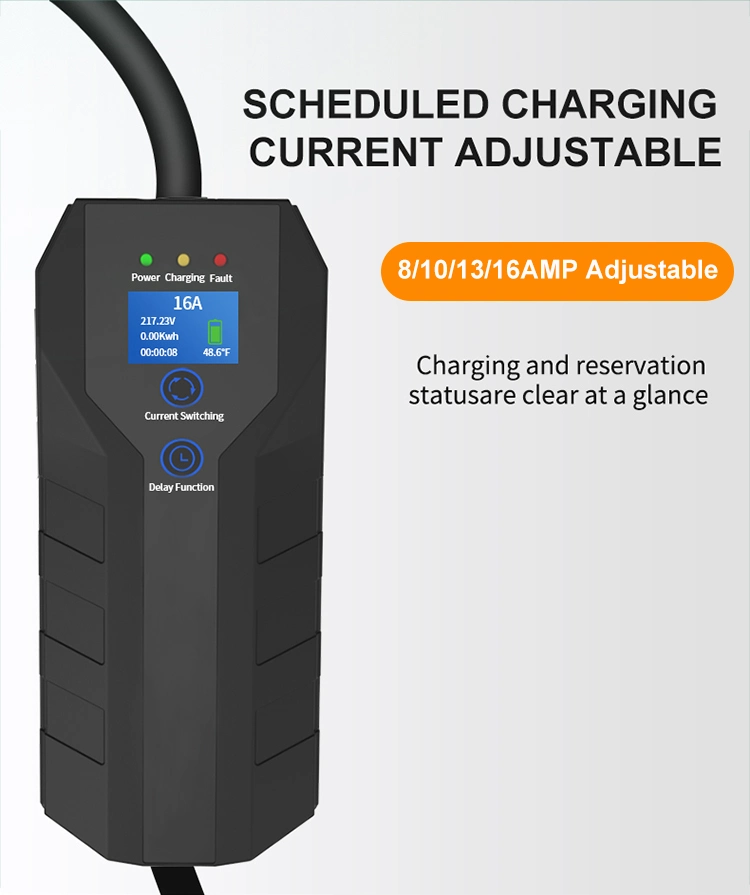 Oraako Household Home Level 2 7kw 11kw J1772 Type 1 Type 2 Electric Car Mobile Fast Ocpp AC EV Charger Pile Charging Station Portable EV Charger