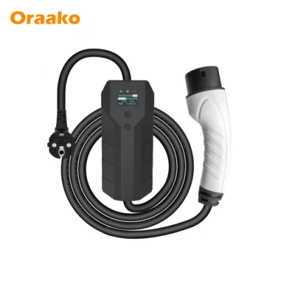 Oraako Ménage Maison Niveau 2 7kw 11kw J1772 Type 1 Type 2 Voiture Électrique Mobile Rapide Ocpp AC EV Chargeur Pile Station De Recharge Portable EV Chargeur